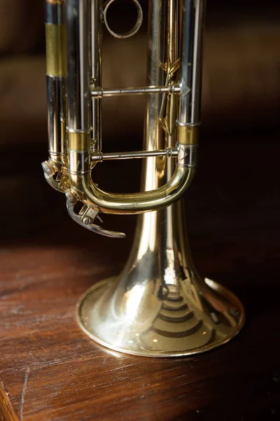 Trumpet Blåser Instrument Som Gjorda Mässing — Stockfoto