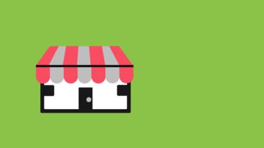 Modern minimalist mini market animasyonu, dükkanımızın üstün özellikleri..