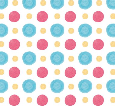 Pastel renklerle renkli akrilik daireler deseni