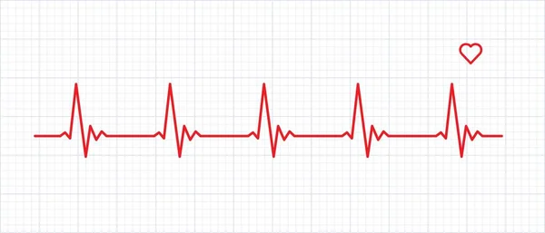 Herzfrequenzgrafik Vektorillustration Elektrokardiogramm Herzschlag Kardiogramm Icon Vector Logo Vorlage Illustration — Stockvektor