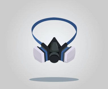 Solunum maskesi ikon vektörü. Beyaz arka planda izole edilmiş Coronavirus Önleme koleksiyonundan moda düz solunum maskesi ikonu. Vektör illüstrasyonu web ve mobil grafik tasarımı için kullanılabilir,