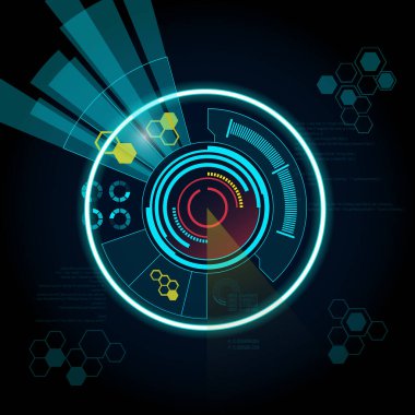 Soyut teknoloji arkaplanının grafiği