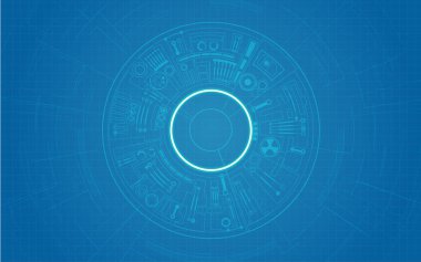 Soyut teknoloji arkaplanının grafiği