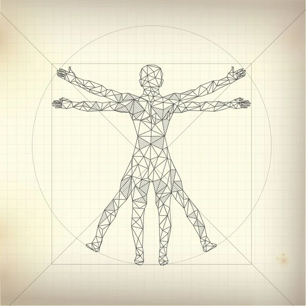Leonardo Da Vinci Vitruvivyan erkek, insan anatomisi ya da insan oranı çizimi