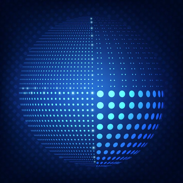 Sphère Particules Lumineuses Illuminée Par Illustration Vectorielle Futuriste — Image vectorielle