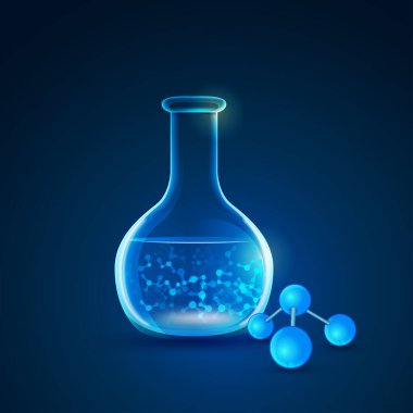 Kimyasal teknoloji kavramları, kimya elementli laboratuvar şişesi grafiği
