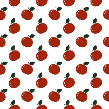Beyaz arkaplanda pürüzsüz kırmızı elmalar
