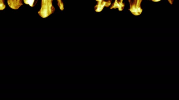 黒の背景にコンセプトデザインをマッピングするための火災 イラスト — ストック動画