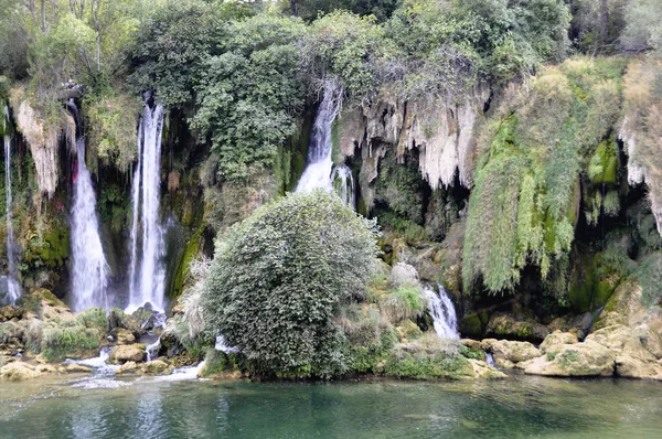 Belle Cascade Kravica Bosnie Herzégovine Aire Baignade Pique Nique Populaire — Photo