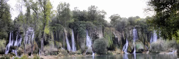 Belle Cascade Kravica Bosnie Herzégovine Aire Baignade Pique Nique Populaire — Photo