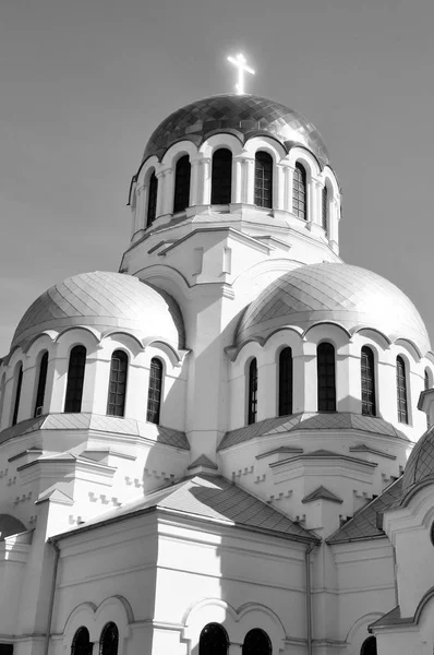 Igreja ortodoxa Alexander Nevsky famosa em Kamianets-Podilskyi , — Fotografia de Stock