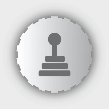 Vites kutusu düğmesi simgesi siluet tasarımı beyaz arkaplanda izole edildi