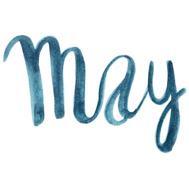 suluboya illüstrasyon ayı isim, el yazısı, takvim