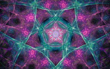 Web tasarımı ve bilgisayar grafiklerinde kullanılmak üzere çeşitli tonlar ve renklerin soyut geometrik şekilleri şeklinde dijital resim oluşturuldu