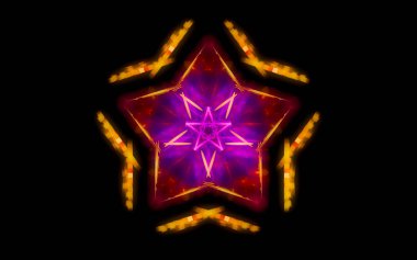 Web tasarımı ve bilgisayar grafiklerinde kullanılmak üzere çeşitli tonlar ve renklerin soyut geometrik şekilleri şeklinde dijital resim oluşturuldu