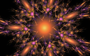 güzel soyut geometrik şekillerden oluşan bir bilgisayarda dijital resim oluşturuldu, bir arkaplan resmi veya web tasarımı için farklı renk çizgileri