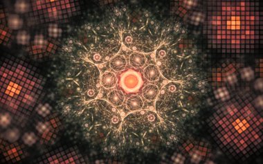 Web tasarımı ve bilgisayar grafiklerinde kullanılmak üzere çeşitli tonlar ve renklerin soyut geometrik şekilleri şeklinde dijital resim oluşturuldu