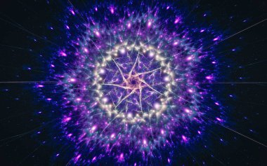 güzel soyut geometrik şekillerden oluşan bir bilgisayarda dijital resim oluşturuldu, bir arkaplan resmi veya web tasarımı için farklı renk çizgileri