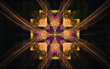 güzel soyut geometrik şekillerden oluşan bir bilgisayarda dijital resim oluşturuldu, bir arkaplan resmi veya web tasarımı için farklı renk çizgileri.