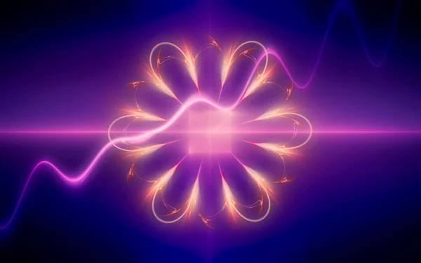 Фантастический Абстрактный Симметричный Цветок Лепестками Состоящий Различных Геометрических Форм Разных — стоковое фото