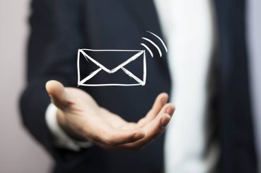 adam zarf simgesi, e-posta, Internet ve ağ kavramı ile