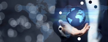 İşadamı holding genel ağ kutsal kişilerin resmi. Kavramı