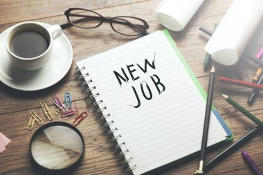 Not defteri yeni iş kelimeleri ileti örneğine çalışma tablosu ile