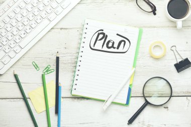 planı metin üzerinde klavye ve sabit tablo ile not etmek