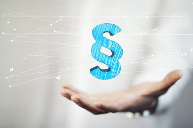 elini yukarıda bir sanal paragraf simgesiyle 