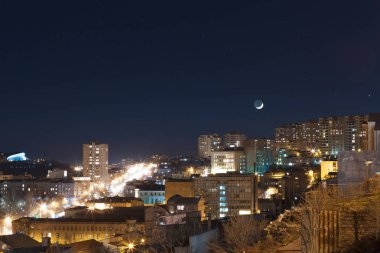 güzel bir gece atış Erivan'ın, gece ışıkları