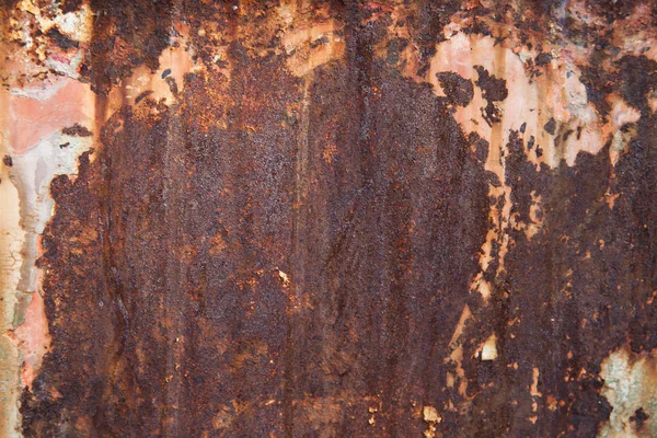 Textura Ferro Enferrujado Fundo Marrom — Fotografia de Stock