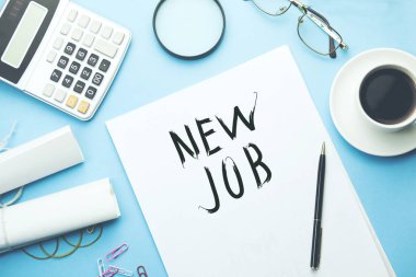 kahve tablo ile yeni iş metin kağıt ve Kırtasiye