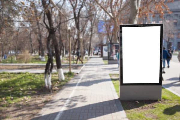 Blank Billboard Przystanku Autobusowym Reklamy — Zdjęcie stockowe