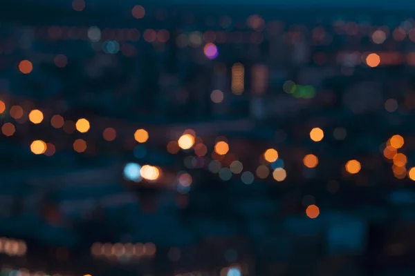 Ljusen Suddig Bokeh Natten Staden — Stockfoto