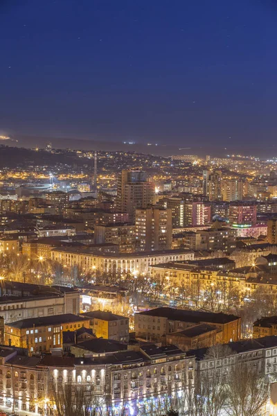 Vacker Natt Skott Yerevan Nattlampa — Stockfoto