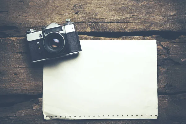 Oude Analoge Camera Kladblok Tafel — Stockfoto