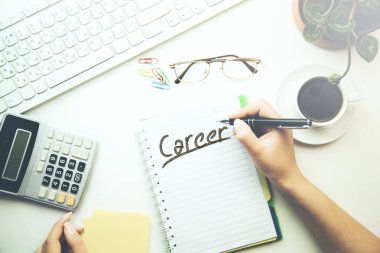 Carrer Word defter ve kadın el kaleminde yazılmış