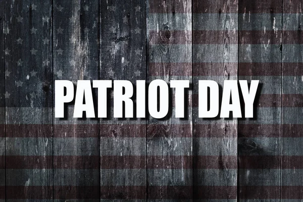 Teksten Patriot Day Flag Usa - Stock-foto