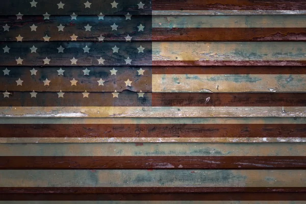 old painted american flag background