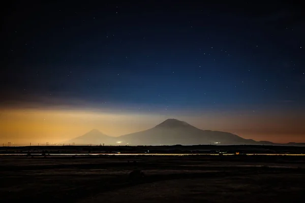 Ararat Hegy Éjszaka — Stock Fotó