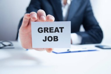 Sayfada harika iş metni var.