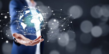 Adam el küresi ağı ekranda