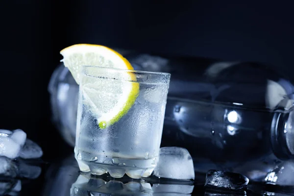 Limão Vidro Vodka — Fotografia de Stock