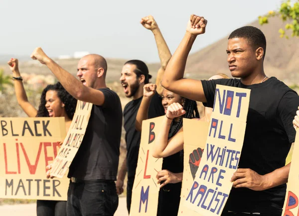 Las Vidas Los Negros Importan Movimiento Activista Que Protesta Contra —  Fotos de Stock