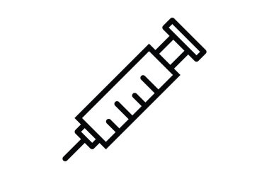 Şırınga Simgesi Vektör Çizim Logo Şablonu