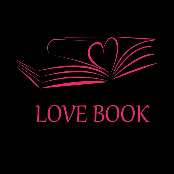 Aşk kitabı logo vektör simgesi