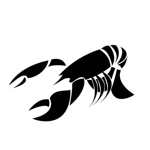 Simple shrimp vector logo design — Stock Vector