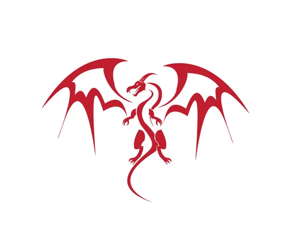 Dessin Vectoriel Simple Logo Dragon — Image vectorielle