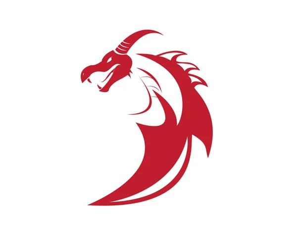 Einfaches Drachen Logo Vektor Design — Stockvektor