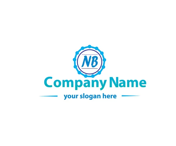 nb şirket logo tasarım vektörü